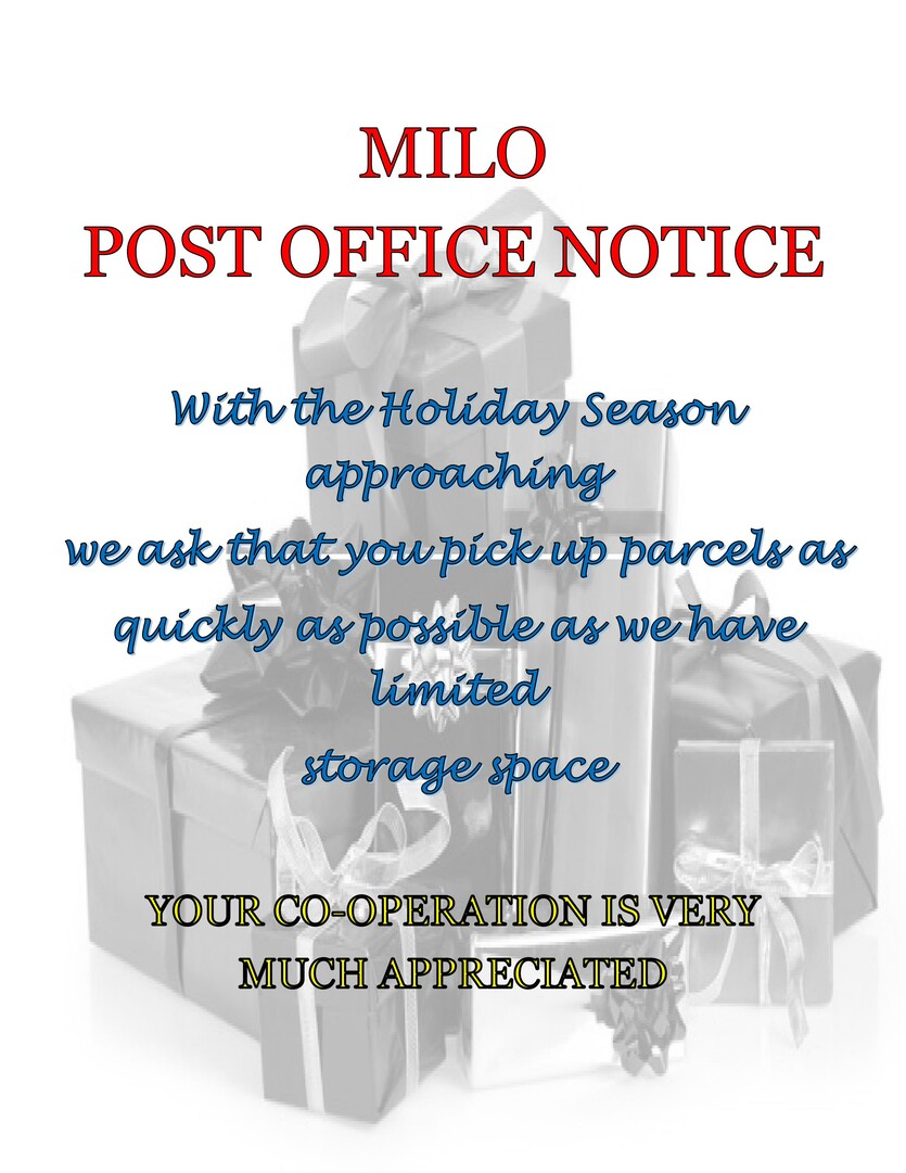 Public Notice - Post Office